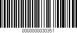 Código de barras (EAN, GTIN, SKU, ISBN): '0000000030351'