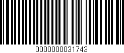 Código de barras (EAN, GTIN, SKU, ISBN): '0000000031743'