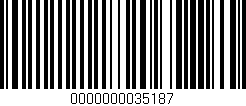Código de barras (EAN, GTIN, SKU, ISBN): '0000000035187'