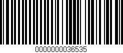 Código de barras (EAN, GTIN, SKU, ISBN): '0000000036535'