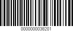 Código de barras (EAN, GTIN, SKU, ISBN): '0000000038201'