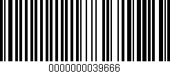 Código de barras (EAN, GTIN, SKU, ISBN): '0000000039666'