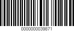 Código de barras (EAN, GTIN, SKU, ISBN): '0000000039871'