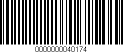 Código de barras (EAN, GTIN, SKU, ISBN): '0000000040174'