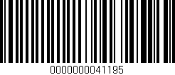 Código de barras (EAN, GTIN, SKU, ISBN): '0000000041195'
