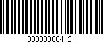 Código de barras (EAN, GTIN, SKU, ISBN): '000000004121'