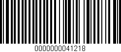 Código de barras (EAN, GTIN, SKU, ISBN): '0000000041218'