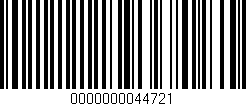 Código de barras (EAN, GTIN, SKU, ISBN): '0000000044721'