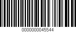 Código de barras (EAN, GTIN, SKU, ISBN): '0000000045544'