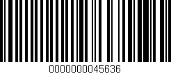 Código de barras (EAN, GTIN, SKU, ISBN): '0000000045636'