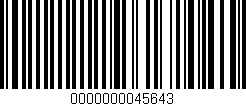 Código de barras (EAN, GTIN, SKU, ISBN): '0000000045643'