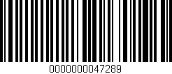 Código de barras (EAN, GTIN, SKU, ISBN): '0000000047289'