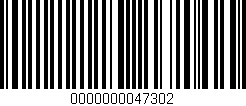 Código de barras (EAN, GTIN, SKU, ISBN): '0000000047302'
