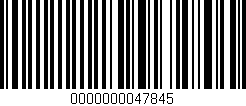 Código de barras (EAN, GTIN, SKU, ISBN): '0000000047845'