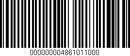 Código de barras (EAN, GTIN, SKU, ISBN): '000000004861011000'