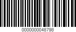Código de barras (EAN, GTIN, SKU, ISBN): '0000000048798'