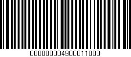 Código de barras (EAN, GTIN, SKU, ISBN): '000000004900011000'