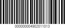 Código de barras (EAN, GTIN, SKU, ISBN): '000000004902011013'