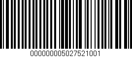Código de barras (EAN, GTIN, SKU, ISBN): '000000005027521001'
