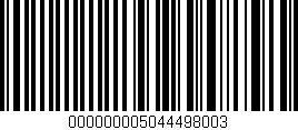 Código de barras (EAN, GTIN, SKU, ISBN): '000000005044498003'