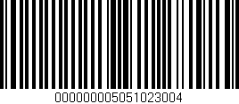 Código de barras (EAN, GTIN, SKU, ISBN): '000000005051023004'