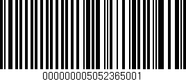 Código de barras (EAN, GTIN, SKU, ISBN): '000000005052365001'