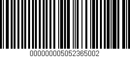 Código de barras (EAN, GTIN, SKU, ISBN): '000000005052365002'