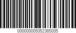 Código de barras (EAN, GTIN, SKU, ISBN): '000000005052365005'