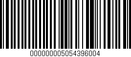 Código de barras (EAN, GTIN, SKU, ISBN): '000000005054396004'