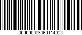 Código de barras (EAN, GTIN, SKU, ISBN): '000000005063114033'
