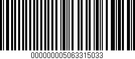 Código de barras (EAN, GTIN, SKU, ISBN): '000000005063315033'
