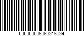 Código de barras (EAN, GTIN, SKU, ISBN): '000000005063315034'