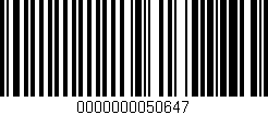Código de barras (EAN, GTIN, SKU, ISBN): '0000000050647'