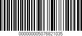 Código de barras (EAN, GTIN, SKU, ISBN): '000000005076821035'