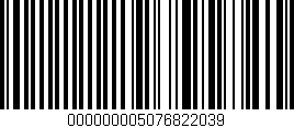 Código de barras (EAN, GTIN, SKU, ISBN): '000000005076822039'