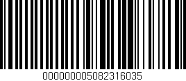 Código de barras (EAN, GTIN, SKU, ISBN): '000000005082316035'