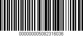 Código de barras (EAN, GTIN, SKU, ISBN): '000000005082316036'