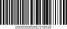 Código de barras (EAN, GTIN, SKU, ISBN): '000000005082316039'