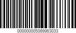 Código de barras (EAN, GTIN, SKU, ISBN): '000000005089963033'