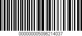 Código de barras (EAN, GTIN, SKU, ISBN): '000000005096214037'