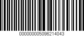 Código de barras (EAN, GTIN, SKU, ISBN): '000000005096214043'