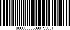 Código de barras (EAN, GTIN, SKU, ISBN): '000000005099193001'
