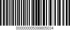 Código de barras (EAN, GTIN, SKU, ISBN): '000000005099805034'