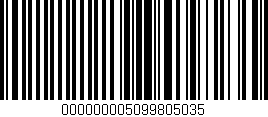 Código de barras (EAN, GTIN, SKU, ISBN): '000000005099805035'