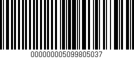 Código de barras (EAN, GTIN, SKU, ISBN): '000000005099805037'