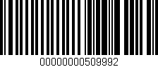 Código de barras (EAN, GTIN, SKU, ISBN): '00000000509992'
