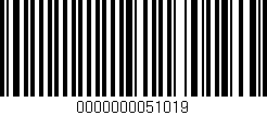 Código de barras (EAN, GTIN, SKU, ISBN): '0000000051019'