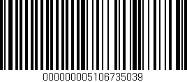 Código de barras (EAN, GTIN, SKU, ISBN): '000000005106735039'