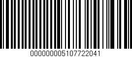 Código de barras (EAN, GTIN, SKU, ISBN): '000000005107722041'
