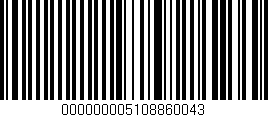 Código de barras (EAN, GTIN, SKU, ISBN): '000000005108860043'